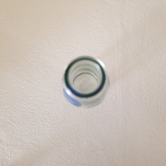 Vtg 9" Hand Painted Floral Hummingbird Clear Glass Olive Oil Dispenser 12.7 oz - Picture 8 of 13